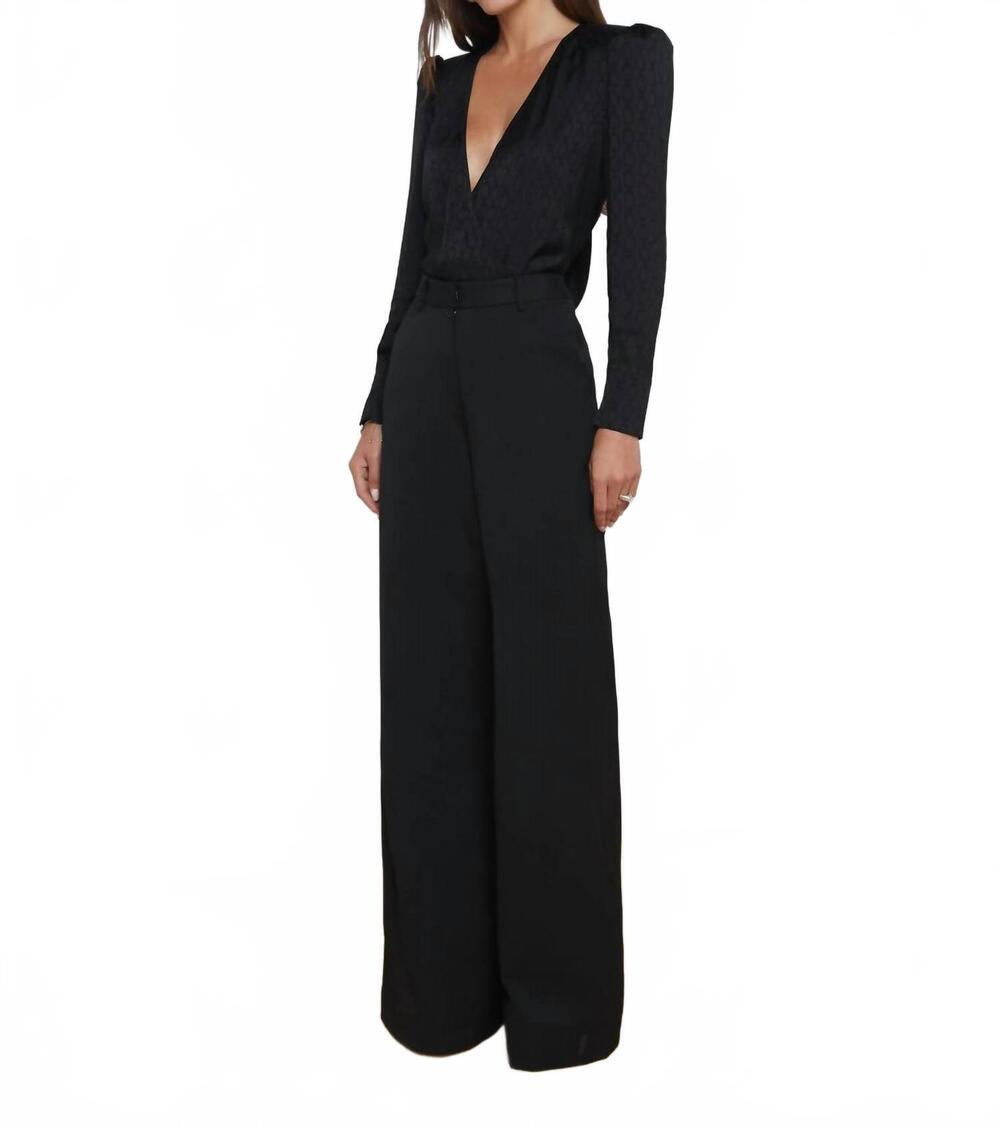 NEW L'AGENCE pilar wide leg pant in black